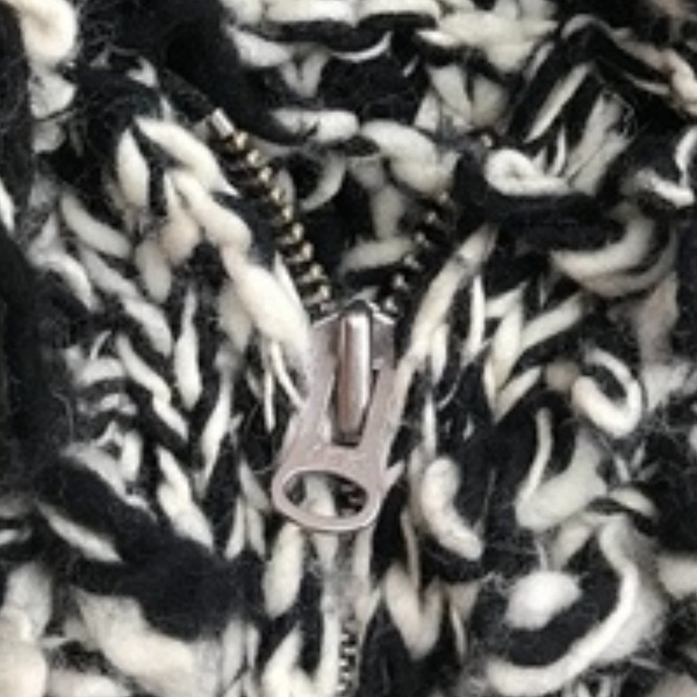 💥HOT ITEM💥Isabel Marant Pour H&M Black White Shag Jacket - Picture 10 of 15